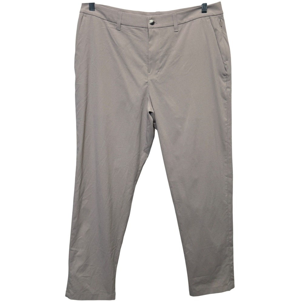 Lululemon Mens ABC Classic-Fit Trousers 36 Tan Textured WovenAir Gorpcore M5AXXS